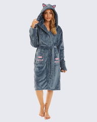 Flannel Hooded Pajamas Coral Fleece Velvet Robes