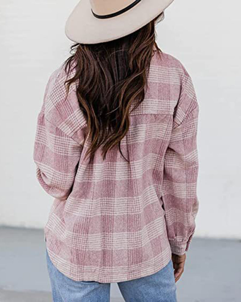Shirt Jackets Button Down Long Sleeve Collared Shacket Coats