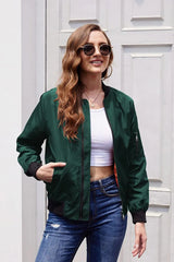 Bomber Zip Up Lightweight Jacket Coat - Zeagoo (Us Only)