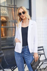 Open Front Long Sleeve Cardigan Blazer - Zeagoo (Us Only)