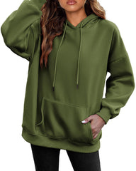 Zeagoo Women's Hoodies Fleece Oversize Sweatshirts Long Sleeve Pullover Tops Y2k Fall Winter Clothes With Pockets