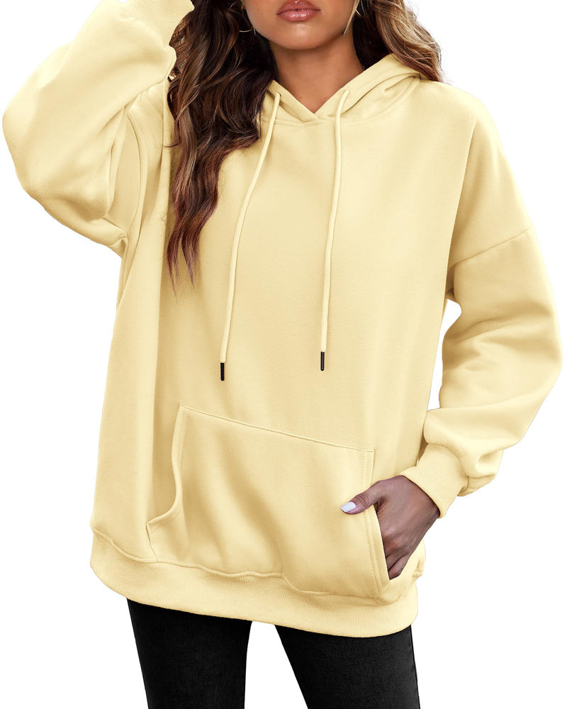 Zeagoo Women's Hoodies Fleece Oversize Sweatshirts Long Sleeve Pullover Tops Y2k Fall Winter Clothes With Pockets
