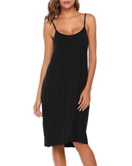 Adjustable Spaghetti Strap Chiffon Dress - Zeagoo (Us Only)