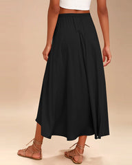 High Waisted Flowy Elastic Skirts , Lightweight Long Skirts - Zeagoo (Us Only)