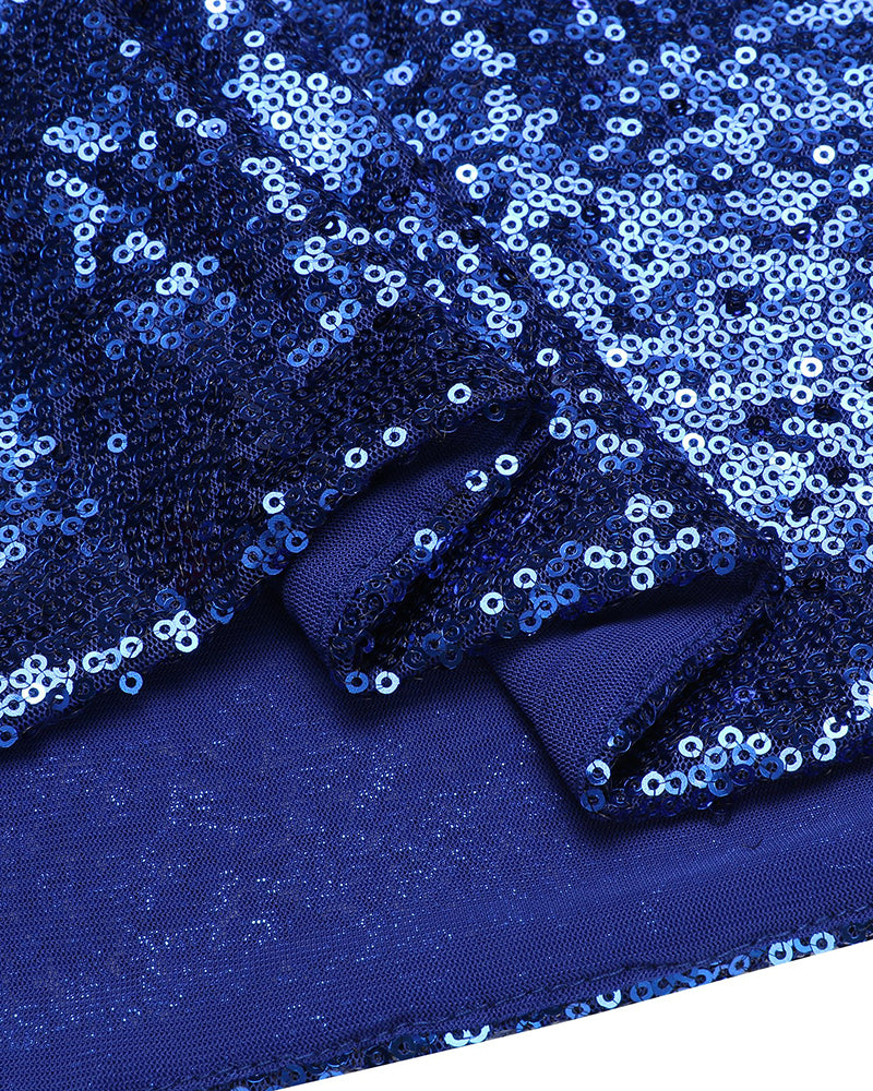 Women's Sleeveless Sequin Top Sparkle Shimmer Camisole Vest Tank Tops - Zeagoo (Us Only)