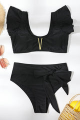 Black Elegant Bowknot Bikini