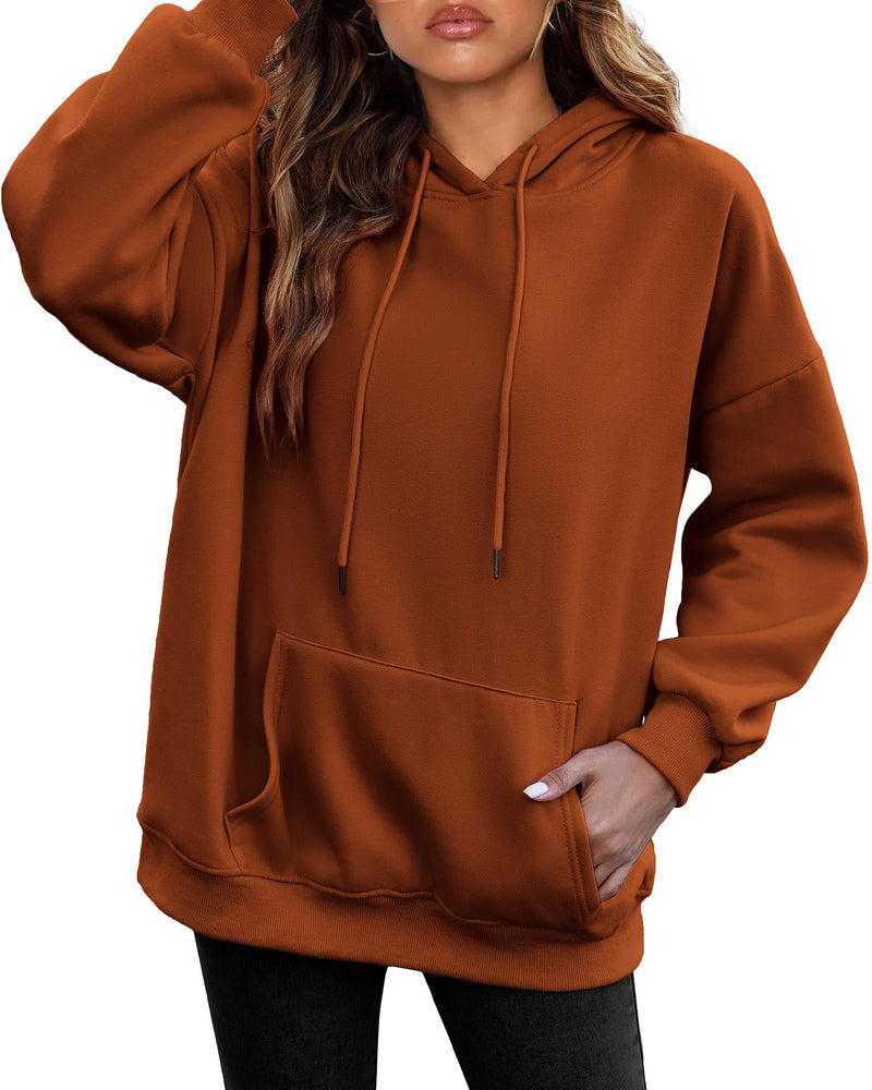 Zeagoo Women's Hoodies Fleece Oversize Sweatshirts Long Sleeve Pullover Tops Y2k Fall Winter Clothes With Pockets