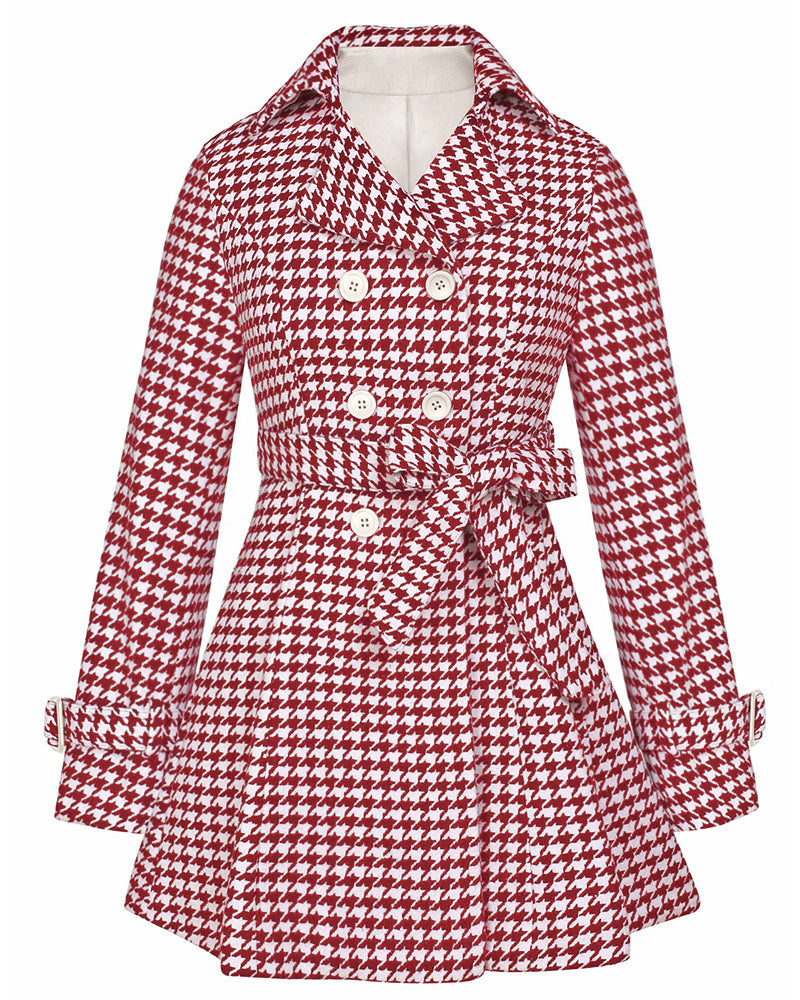 Women's Fashion Classic Lapel Double-Breasted Thick Wool Trench Coat Jacket - Zeagoo (Us Only)