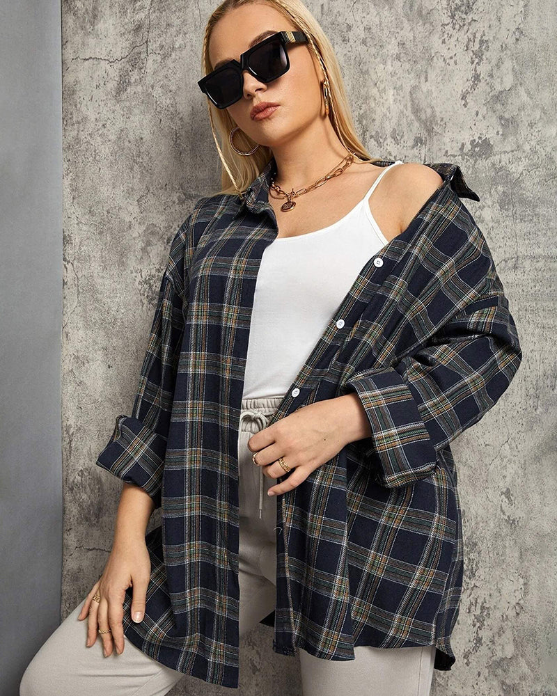 Long/Roll Up Sleeve Cotton Plaid Shirts - Zeagoo (Us Only)