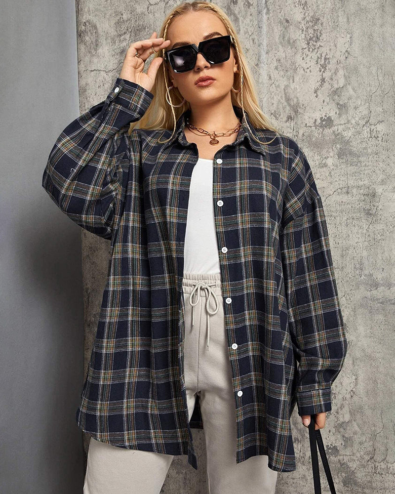 Long/Roll Up Sleeve Cotton Plaid Shirts - Zeagoo (Us Only)