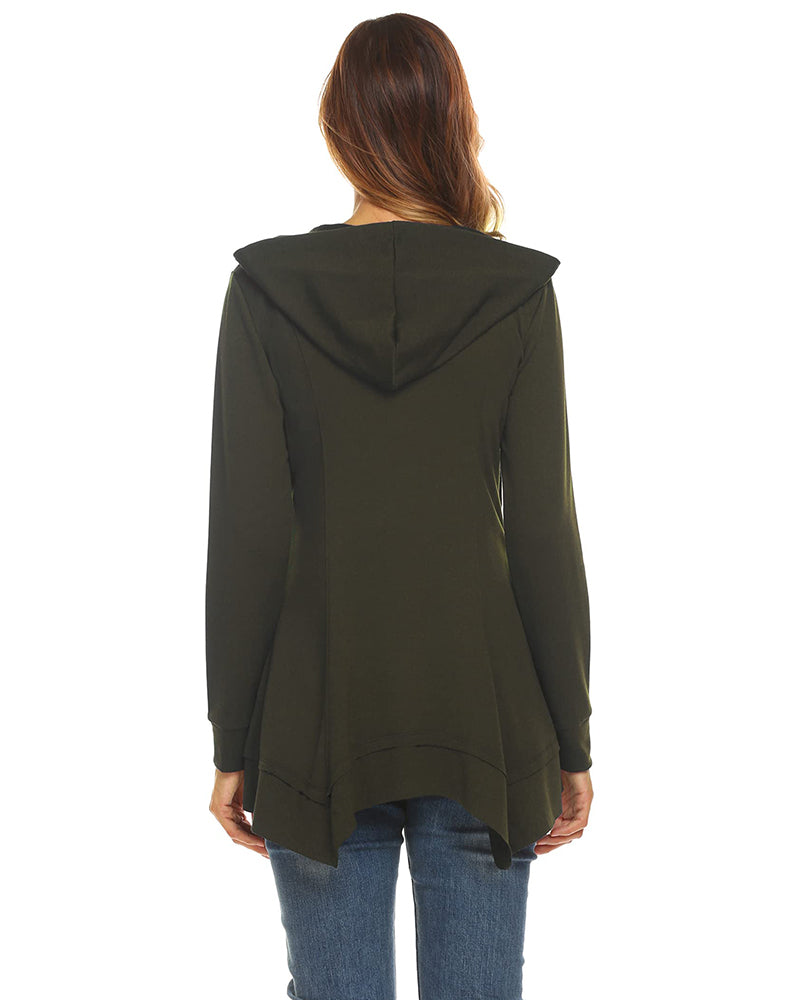 Zip Up Hooded Sweatshirts Thin Jacket - Zeagoo (Us Only)