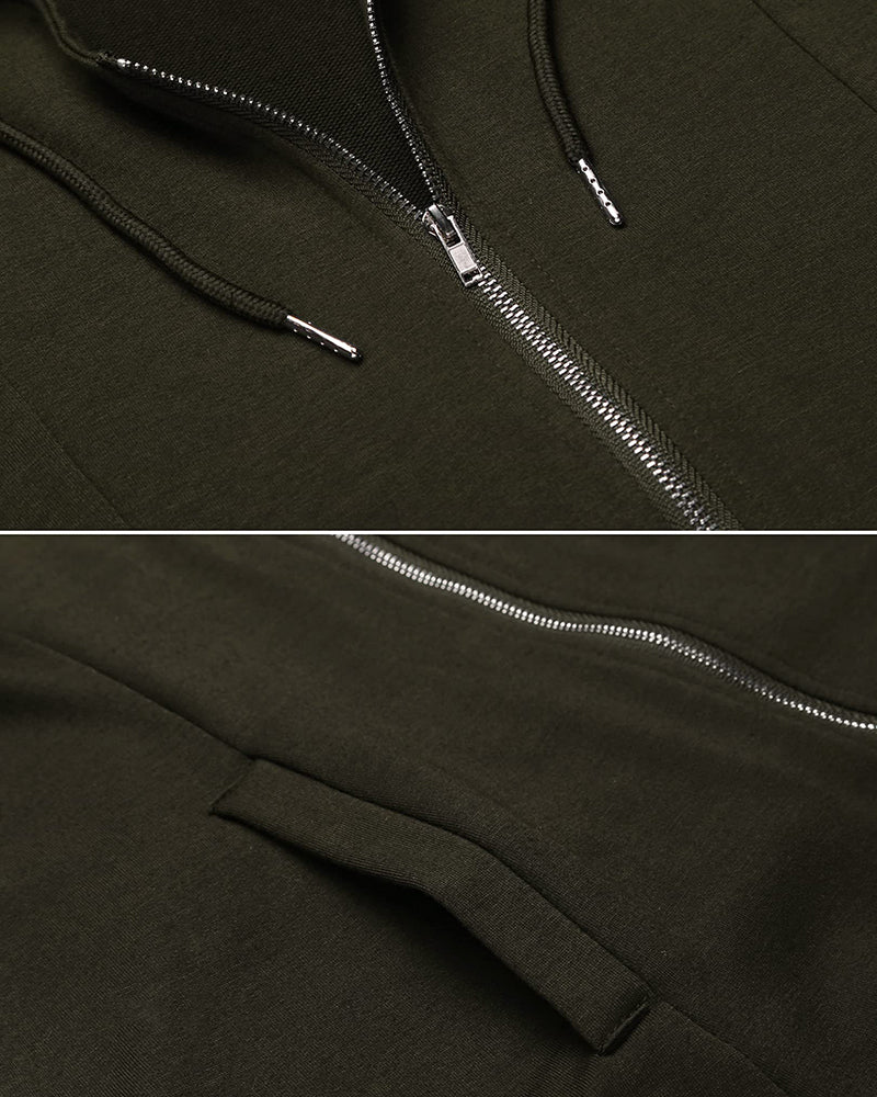 Zip Up Hooded Sweatshirts Thin Jacket - Zeagoo (Us Only)