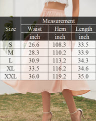 High Waisted Flowy Elastic Skirts , Lightweight Long Skirts - Zeagoo (Us Only)