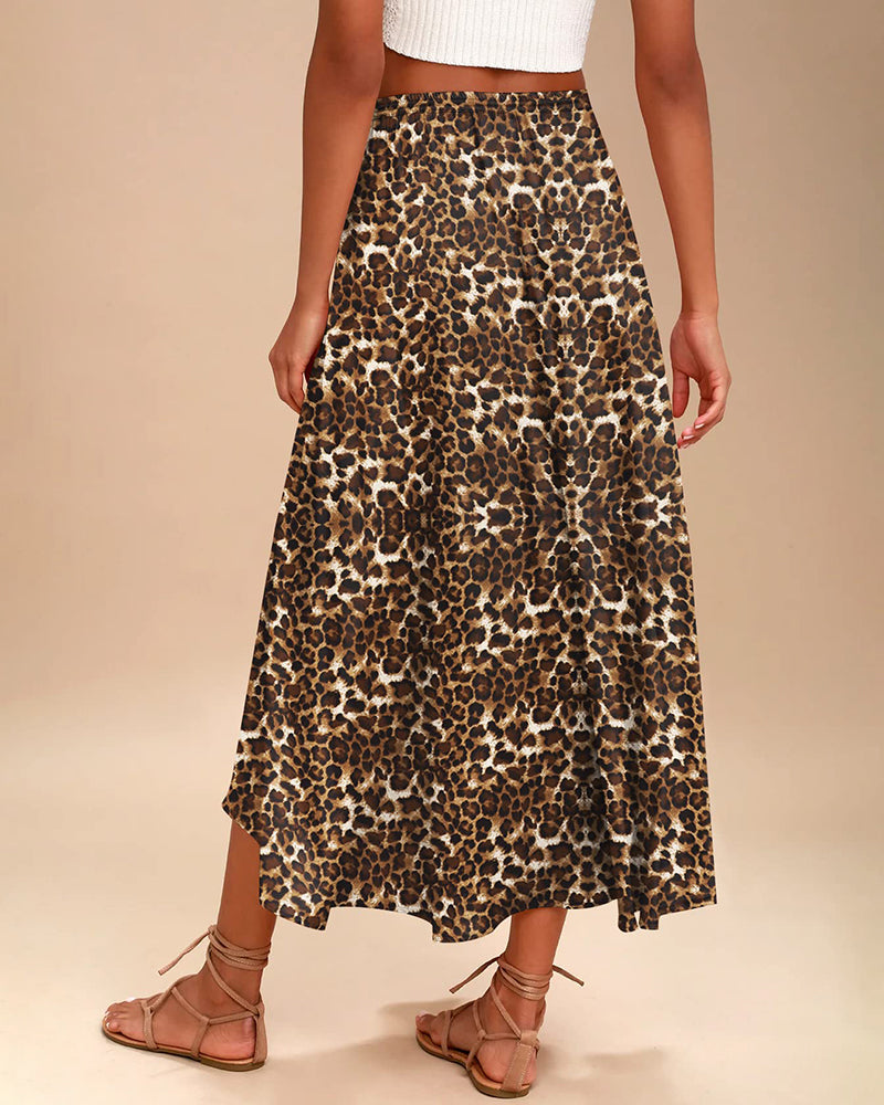 High Waisted Flowy Elastic Skirts , Lightweight Long Skirts - Zeagoo (Us Only)