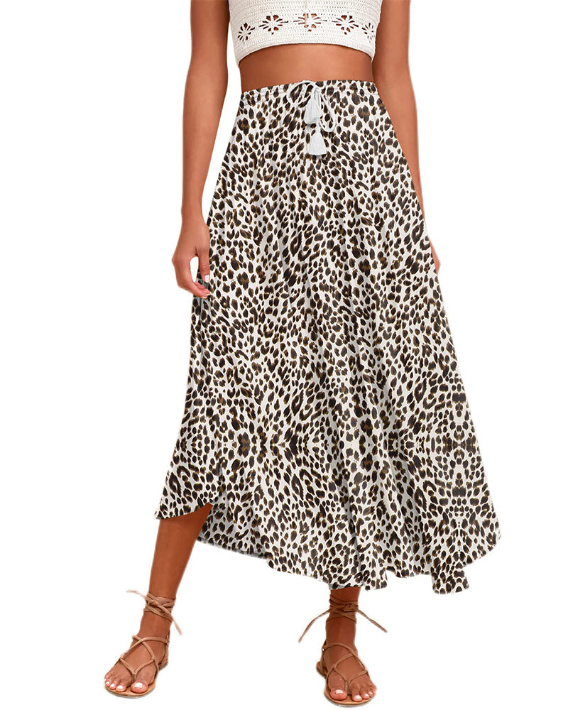 High Waisted Flowy Elastic Skirts , Lightweight Long Skirts - Zeagoo (Us Only)