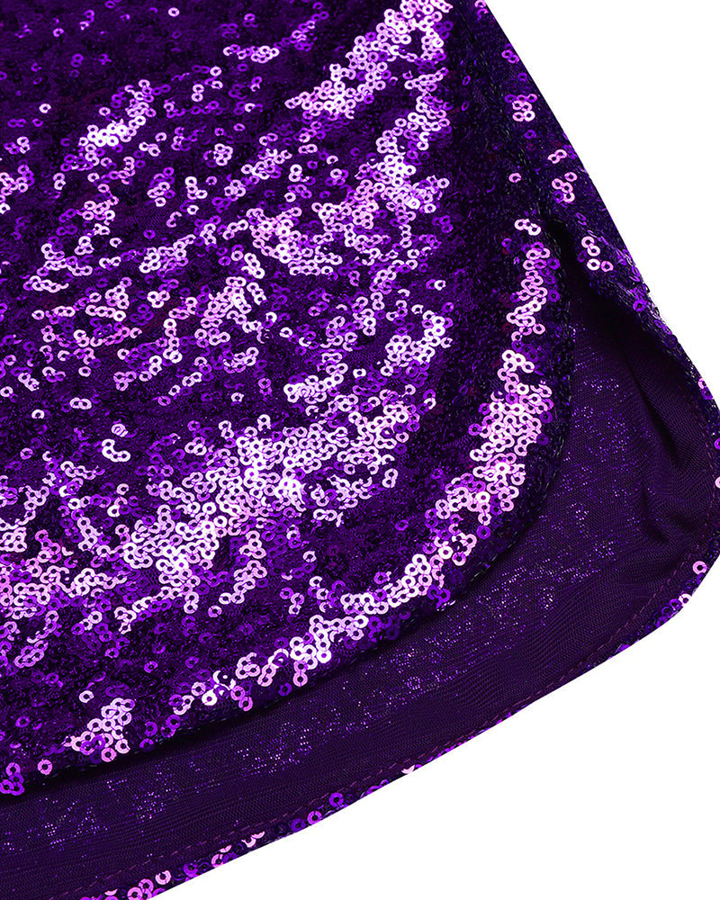 Women's Sleeveless Sequin Top Sparkle Shimmer Camisole Vest Tank Tops - Zeagoo (Us Only)