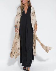 Elegant Tie-dye Sleeveless Maxi Dress