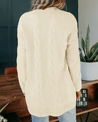 Open Front Knit Cardigan Sweater