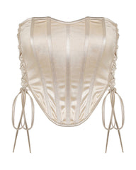 Solid Satin Corset Tube Tanks
