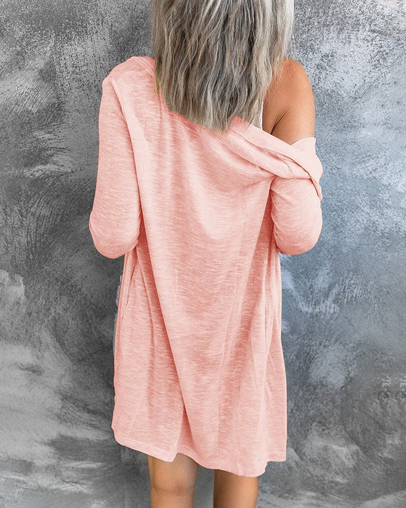 Knitted Plain Classic Shirt Collar Regular Sweater Cardigans