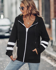 Long Sleeve Zip Up Hoodies with Pocket Hooded Sweatshirts Jackets