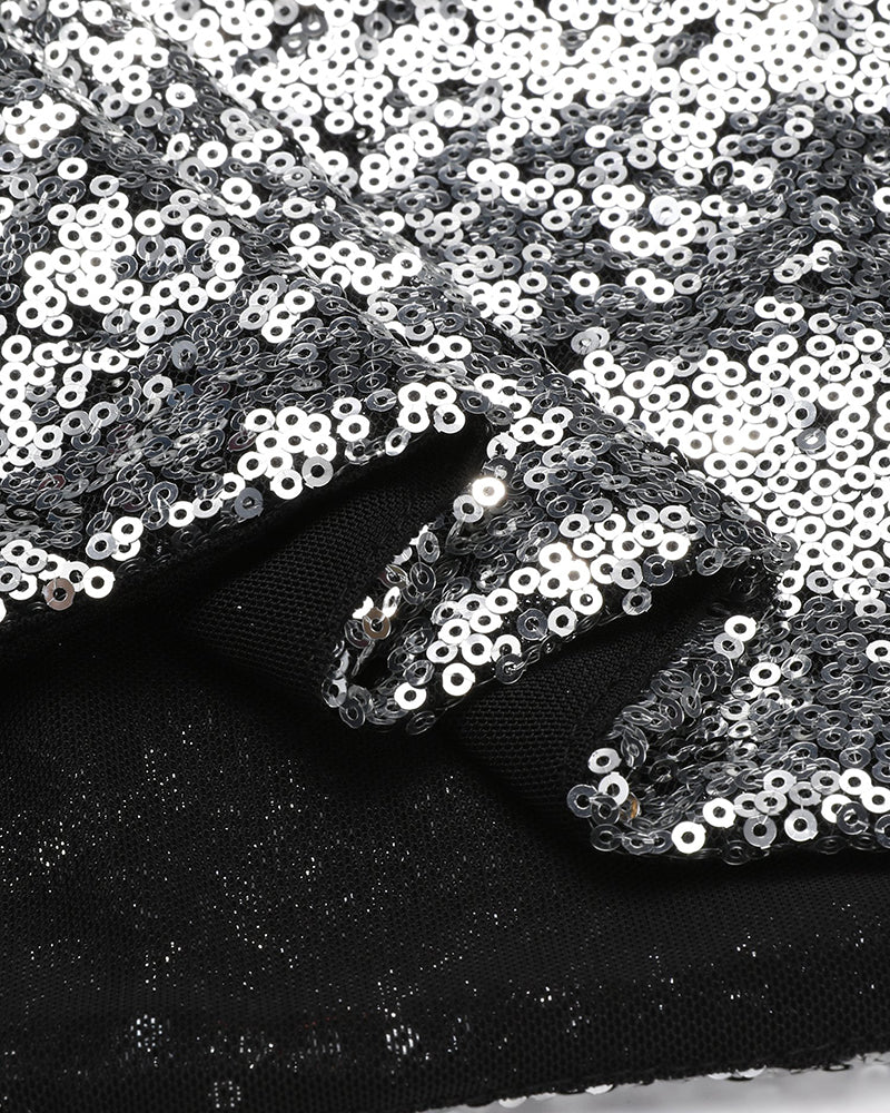 Women's Sleeveless Sequin Top Sparkle Shimmer Camisole Vest Tank Tops - Zeagoo (Us Only)