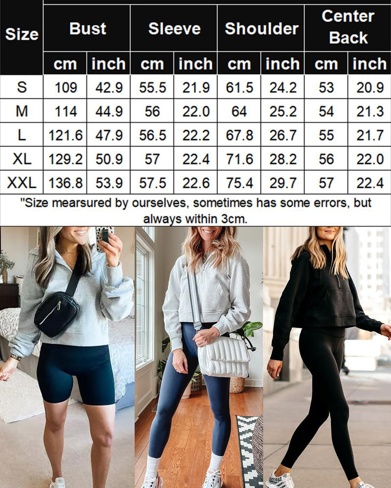 Zeagoo Womens Half Zip Cropped Hoodies Fleece Long Sleeve Pullover Sweatshirts 2023 Fall Winter Clothes with Pockets