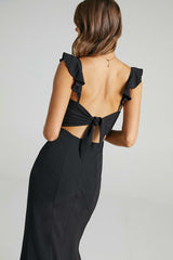 Ruffle Strap Maxi Dress