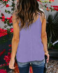 Deep V Neck Wrap Spaghetti Strap Loose Sleeveless Tank