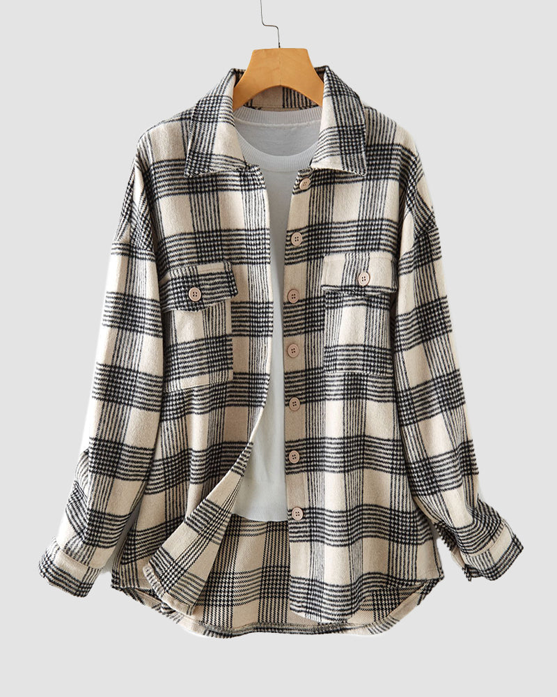 Shirt Jackets Button Down Long Sleeve Collared Shacket Coats