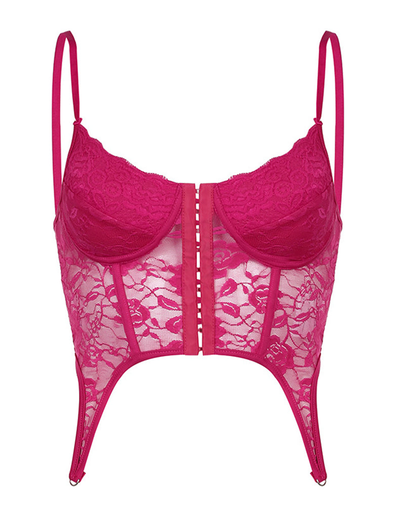 Lace V-Neck Breast Shape Vest