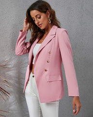 Long Sleeve Open Front Cardigan Jacket Work Office Blazer