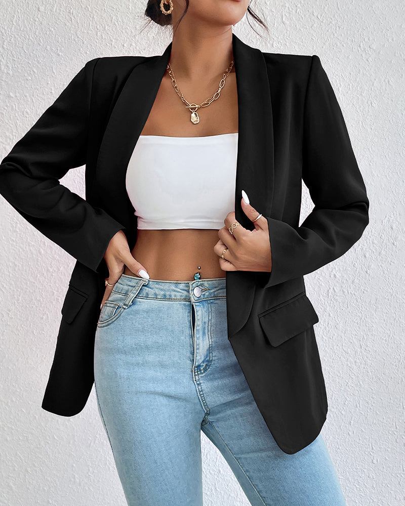 Fashion Suit Lapel Blazer Jacket