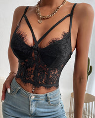Lace Hollow Out Vest