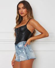 Corset Bralette Push Up Crop Top