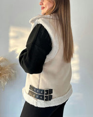 Collar Velvet Jacket Vest Coats