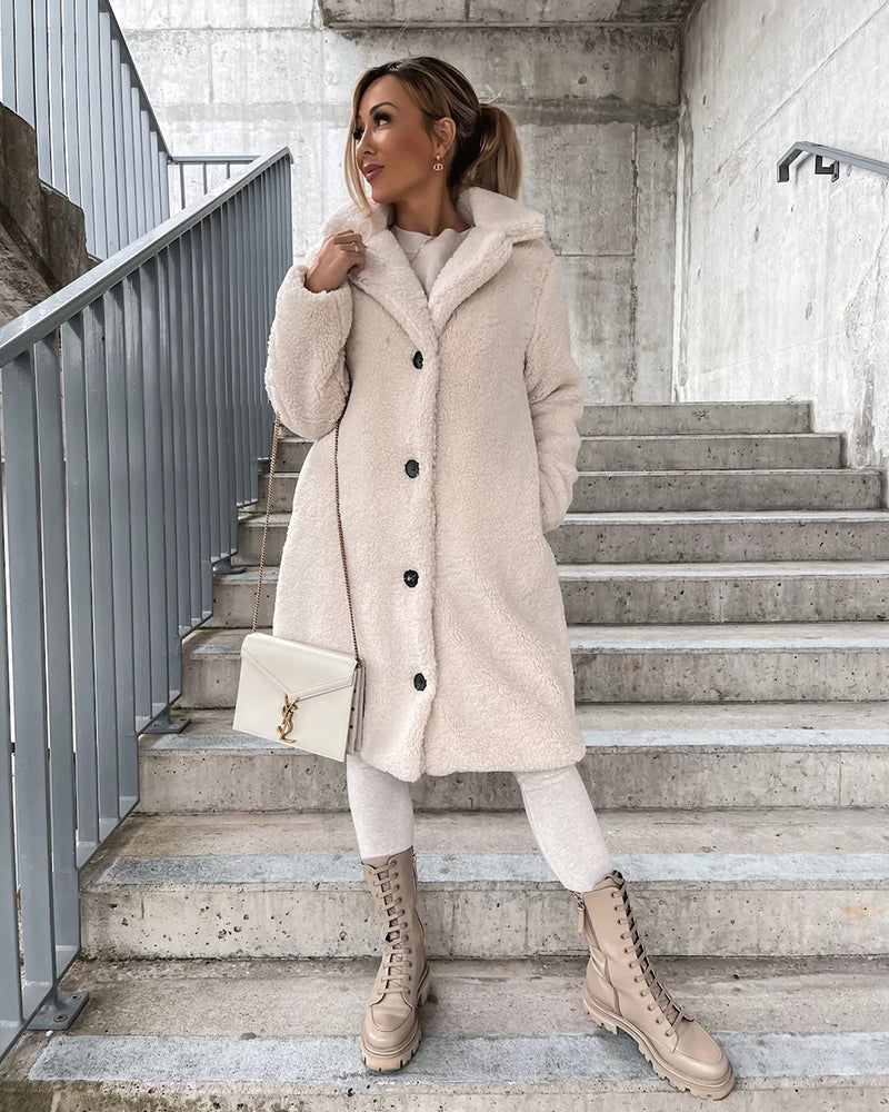 Plush Faux Fur Coat Oversized Teddy Jacket