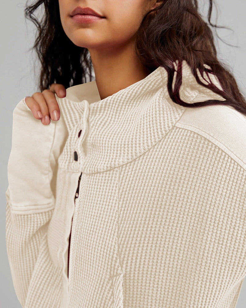 Long Sleeve Loose Slouchy Zip Hoodie Jacket