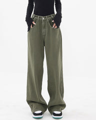 Plus Size Jeans High Waist Wide Leg Pants