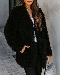Teddy Bear Coat Winter Warm Loose Oversized  Fleece Jacket Pockets Coat