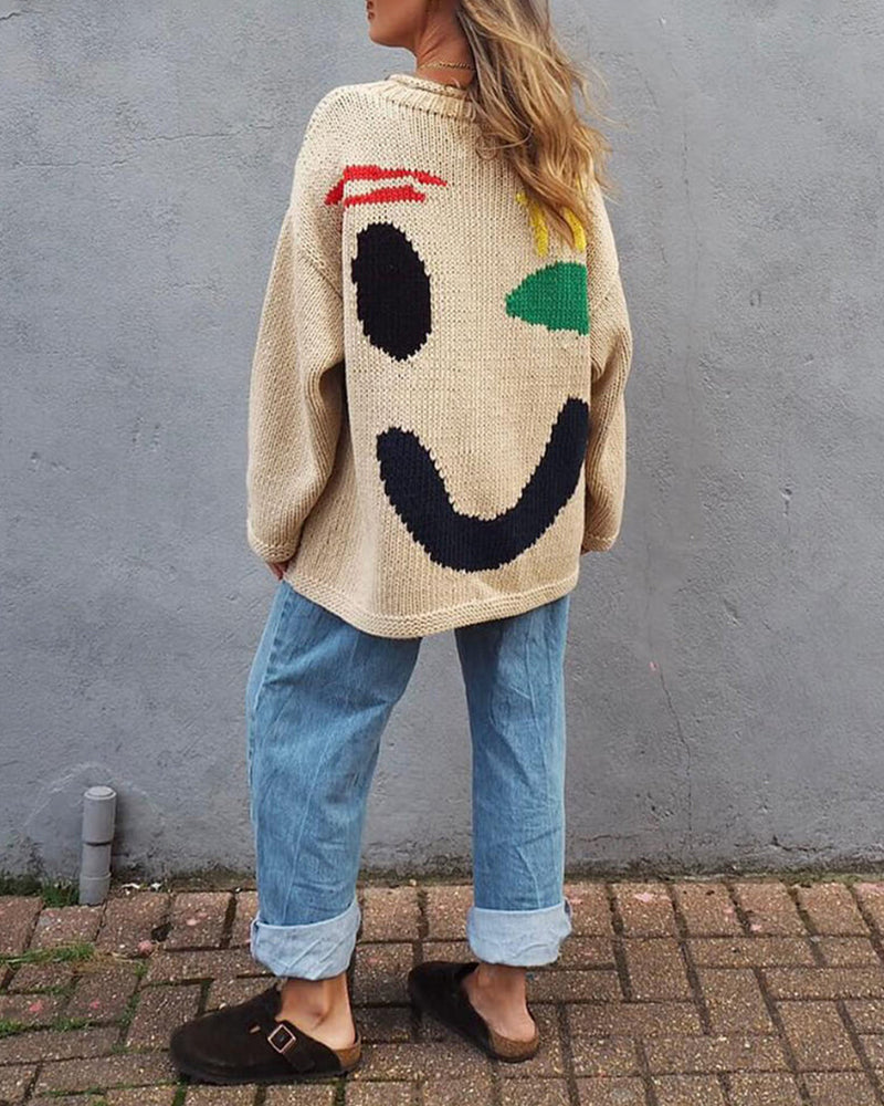 Happy Sunday Feel Good Knit Jumpers Sweater
