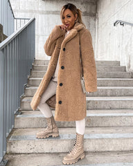 Plush Faux Fur Coat Oversized Teddy Jacket