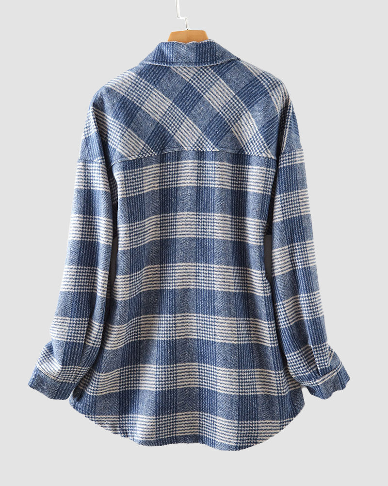 Shirt Jackets Button Down Long Sleeve Collared Shacket Coats