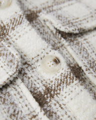 Two-color Plaid Woolen Coat