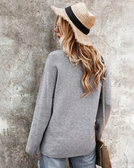 Sexy Hollow V Neck Long Sleeve Sweater