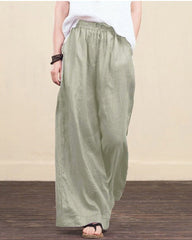 Casual Loose Women Trouser Oversize Pockets Wide Leg Pants