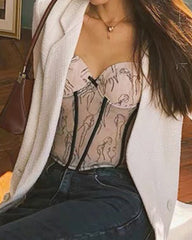 Corset Lace Bralette Crop Tank