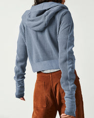Long Sleeve Loose Slouchy Zip Hoodie Jacket