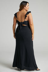 Ruffle Strap Maxi Dress