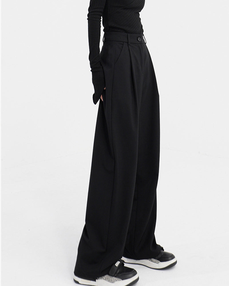 High Waist Suit Wide Leg Pants